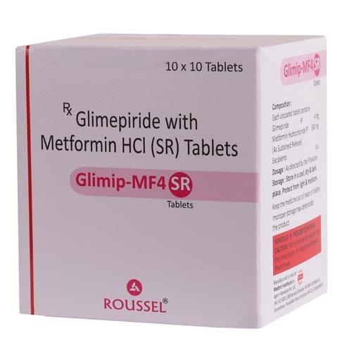 Glimepiride 4  Mg + Metformin Hydrochloride  500 Mg Sr
