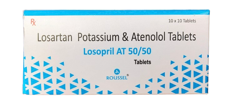 Losartan Potassium 50 Mg + Atenolol 50 Mg