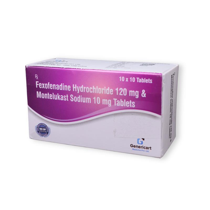 Fexofenadine Hydrochloride 120 Mg + Montelukast 10 Mg