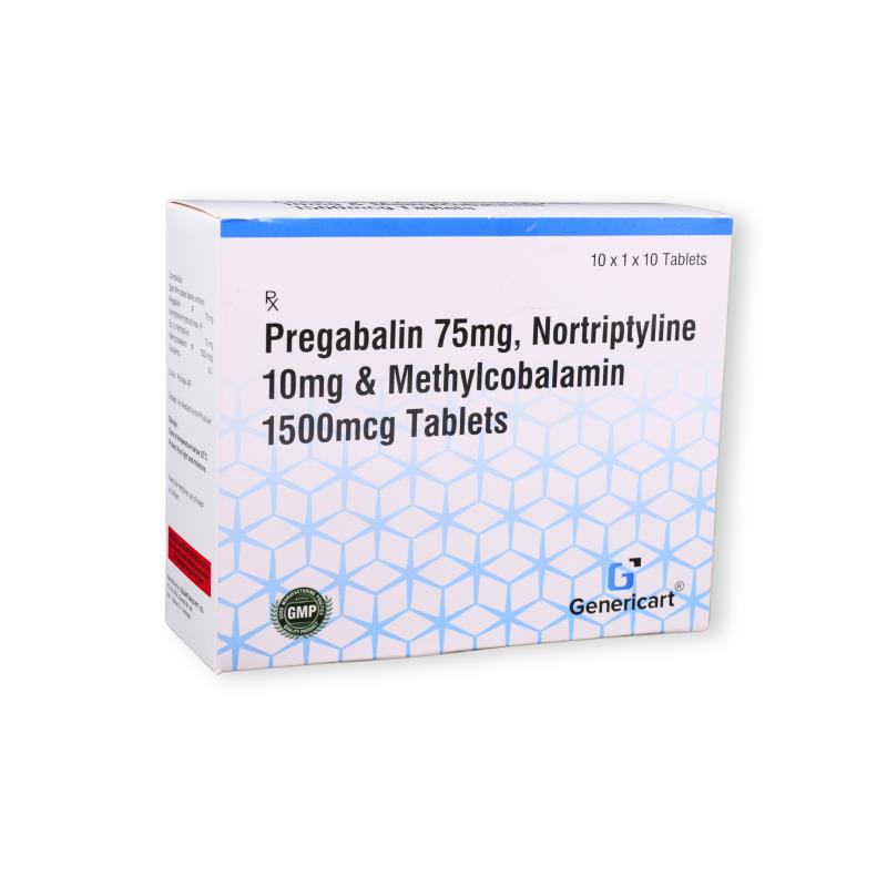 Nortriptyline 10 Mg + Methylcobalamin 1500 Mcg + Pregabalin 75 Mg