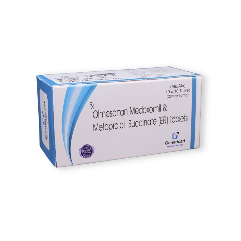 Olmesartan Medoxomil 20 Mg + Metoprolol Succinate 50 Mg (er)