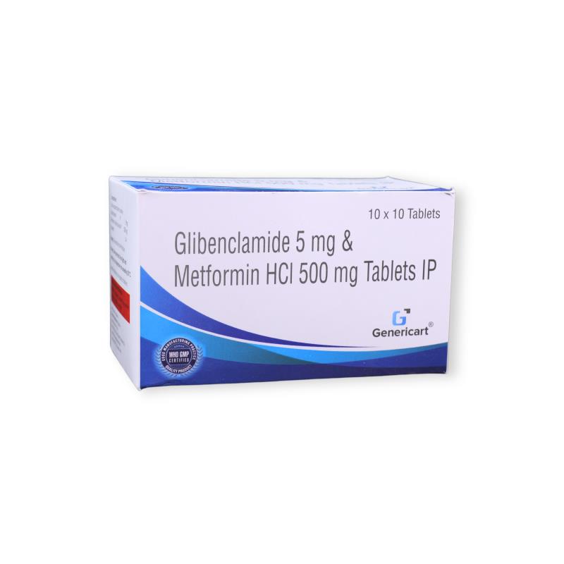 Glibenclamide 5 Mg + Metformin Hydrochloride 500 Mg
