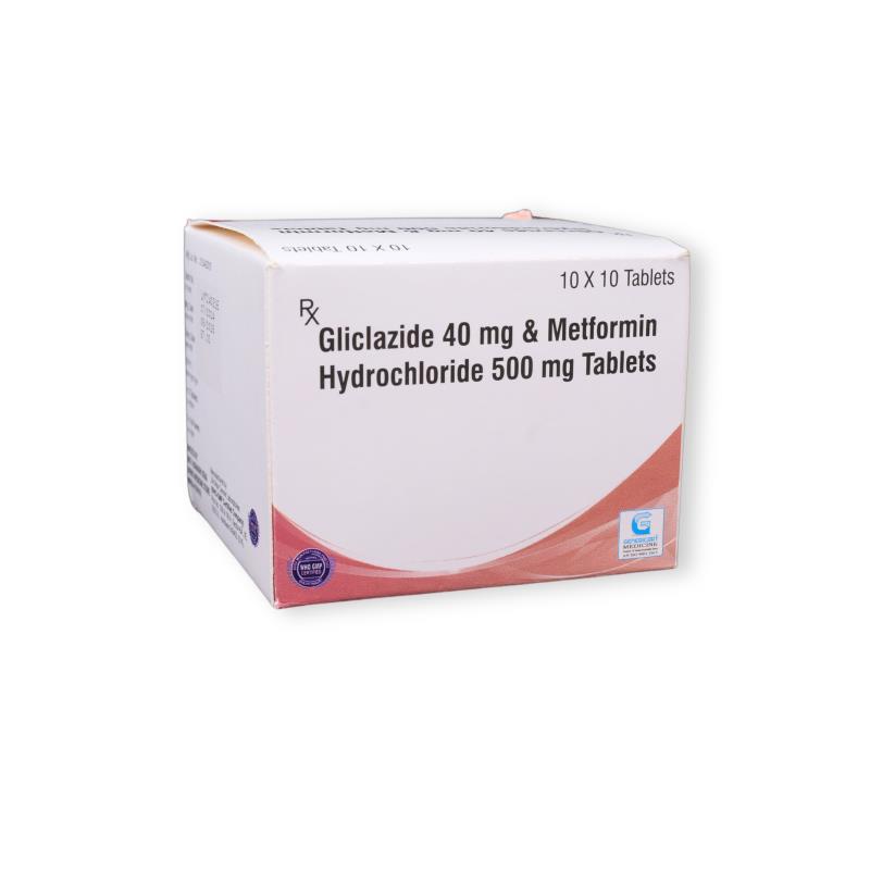 Gliclazide 40 Mg + Metformin Hydrocloride 500 Mg