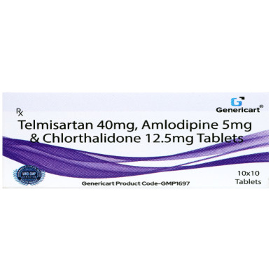 TELMISARTAN 40 MG + AMLODIPINE 5 MG + CHLORTHALIDONE 12.5 MG