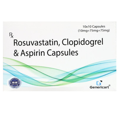 ROSUVASTATIN (IR) 10 MG + CLOPIDOGREL (IR) 75 MG + ASPRIN 75 MG (EC)