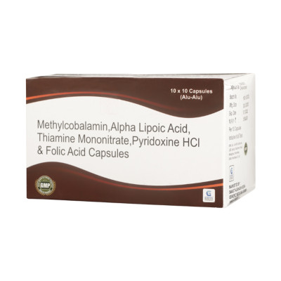 METHYLCOBALAMIN 1500 MCG +  ALPHA LIPOIC ACID 100 MG + FOLIC ACID 1.5 MG + THIAMINE MONONITRATE 10 MG +  PYRIDOXINE HYDROCHLORIDE 3 MG