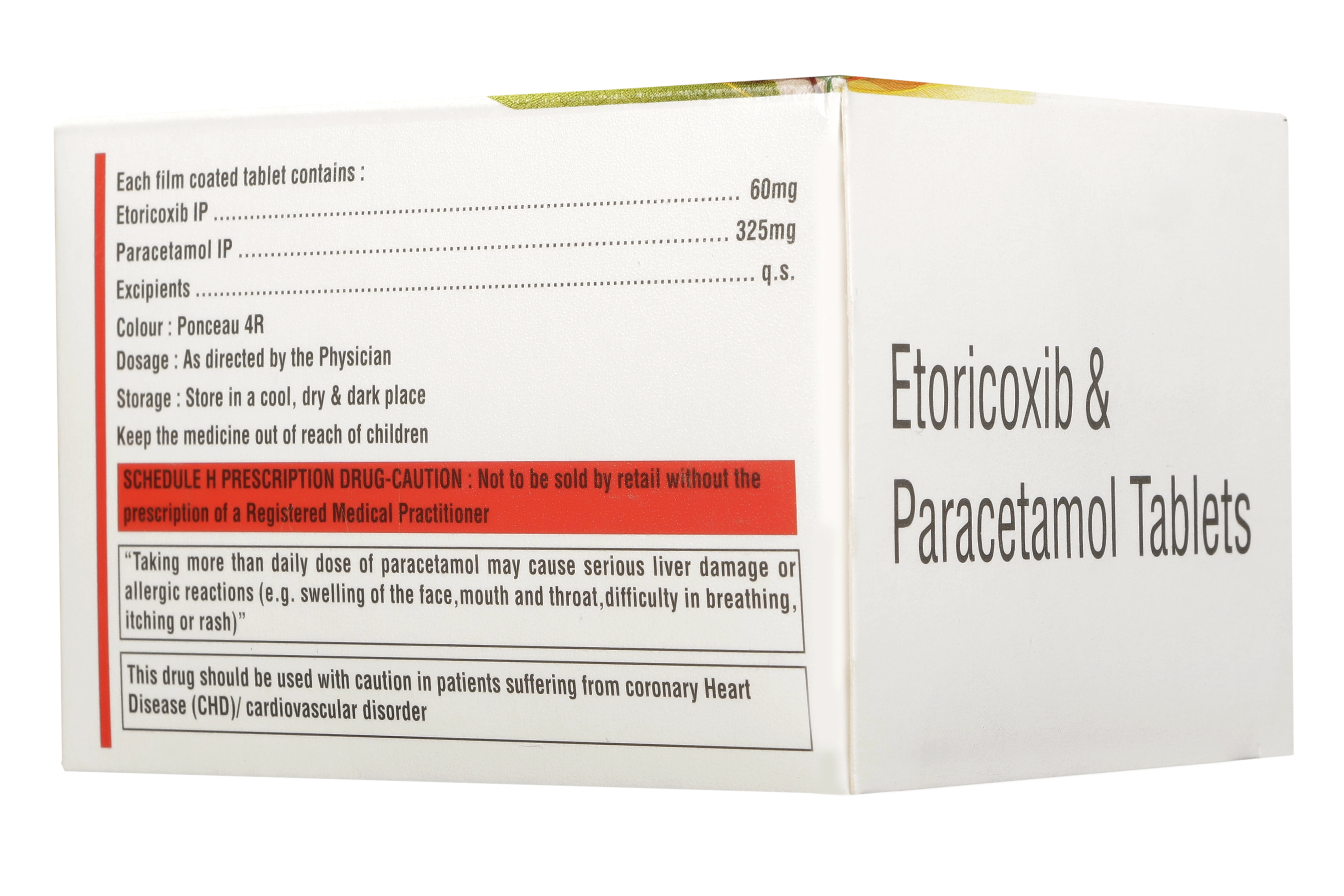ETORICOXIB 60 MG + PARACETAMOL 325 MG - Genericart Products