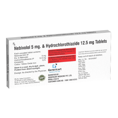 NEBIVOLOL 5 MG + HYDROCHLOROTHIAZIDE 12.5 MG - Genericart Products