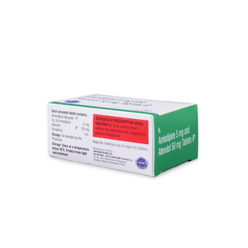 AMLODIPINE 5 MG + ATENOLOL 50 MG - Genericart Products