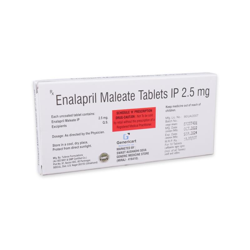 ENALAPRIL MALEATE 2.5 MG - Genericart Products