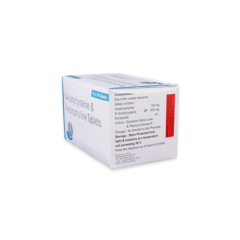 ACEBROPHYLLINE 100 MG + ACETYLCYSTEINE 600 MG - Genericart Products