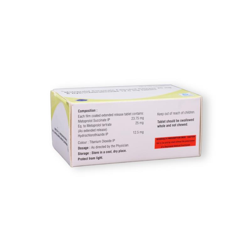 METOPROLOL SUCCINATE ER 25 MG + HYDROCHLOROTHIAZIDE 12.5 MG - Genericart Products