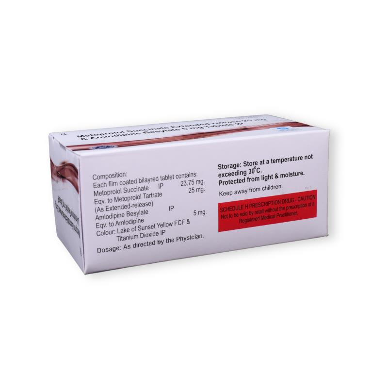 METOPROLOL (ER) 25 MG + AMLODIPINE 5 MG - Genericart Products