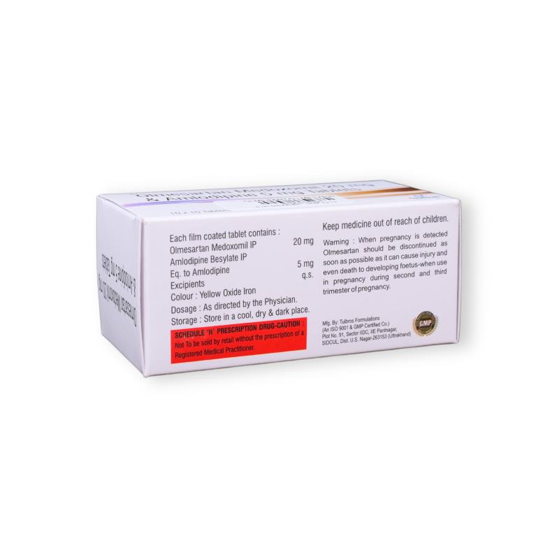 OLMESARTAN MEDOXOMIL 20 MG + AMLODIPINE 5 MG - Genericart Products