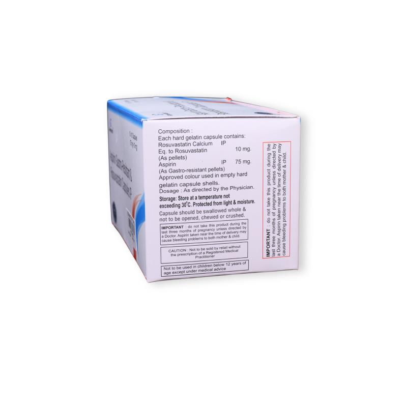 ROSUVASTATIN 10 MG + ASPIRIN 75 MG - Genericart Products