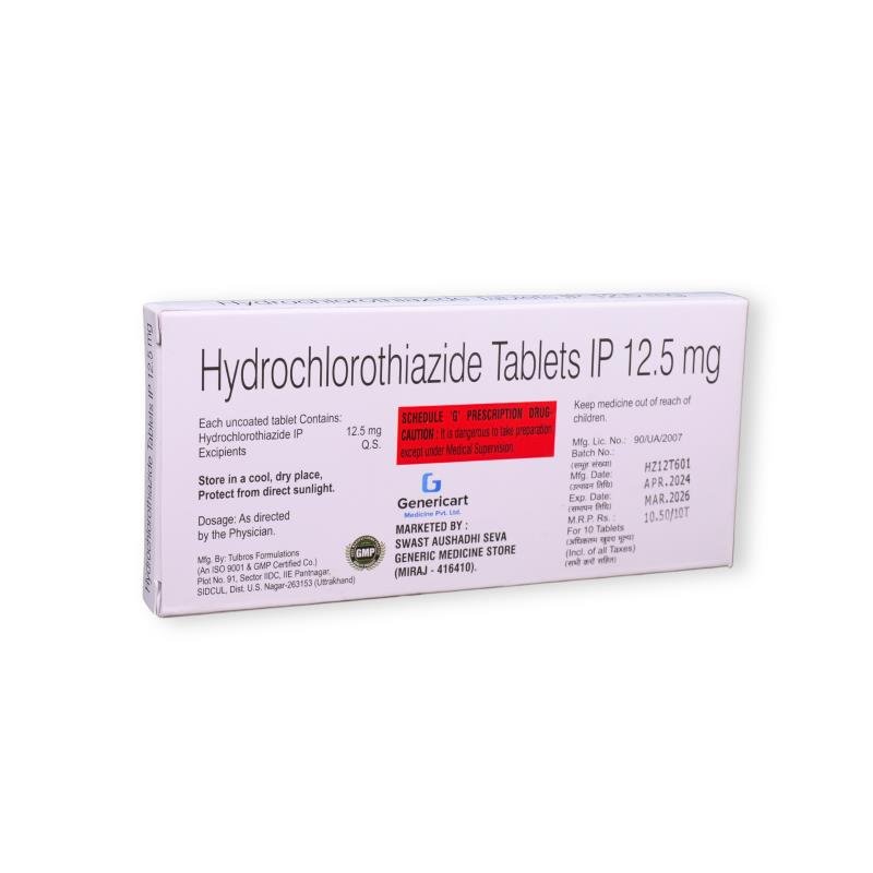 HYDROCHLOROTHIAZIDE 12.5 MG - Genericart Products