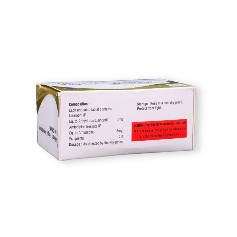 LISINOPRIL 5 MG + AMLODIPINE 5 MG - Genericart Products