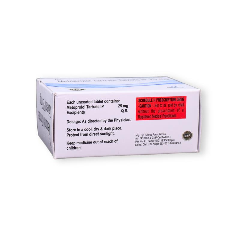 METOPROLOL TARTRATE  25 MG - Genericart Products