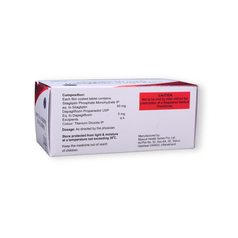 SITAGLIPTIN 50 MG +  DAPAGLIFLOZIN 5 MG - Genericart Products