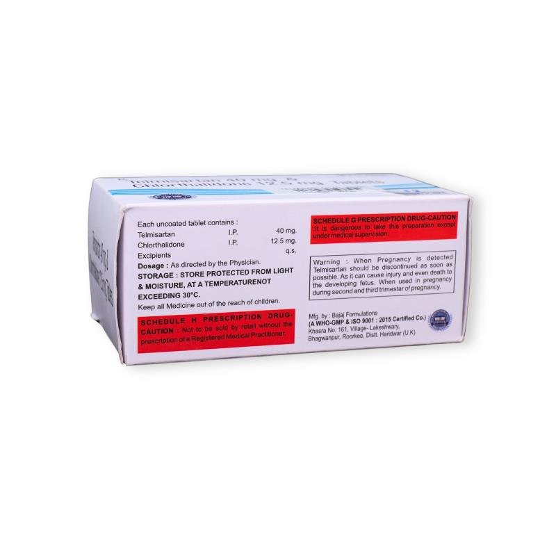 TELMISARTAN 40 MG + CHLORTHALIDONE 12.5 MG - Genericart Products