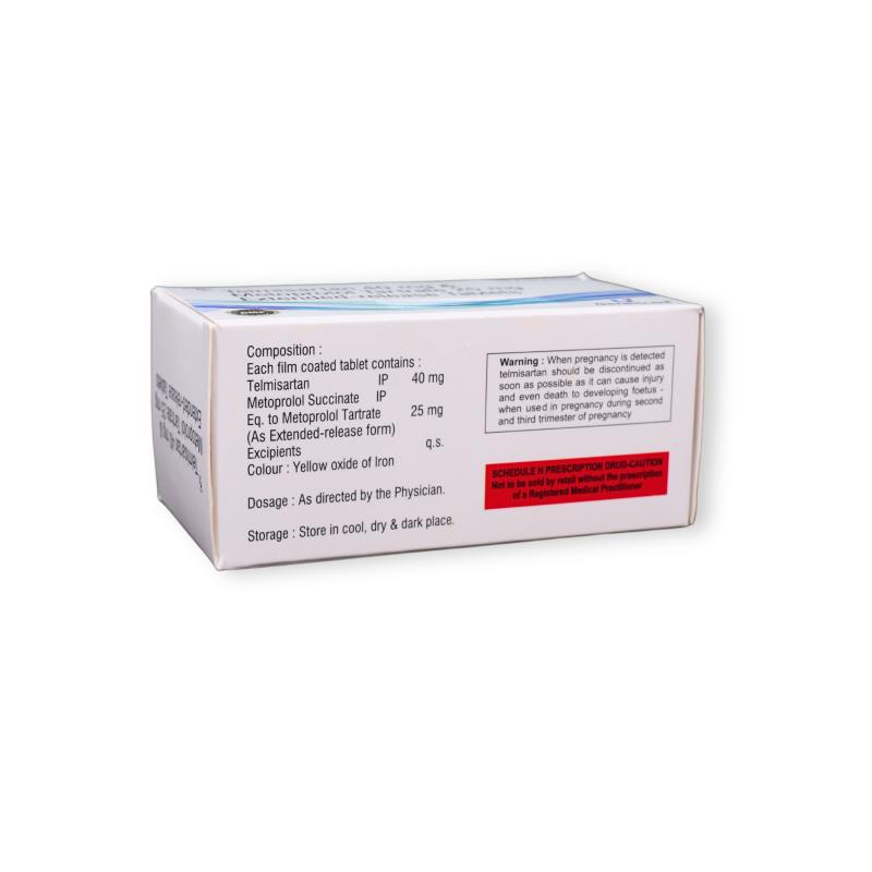 TELMISARTAN 40 MG + METOPROLOL TARTRATE 25 MG - Genericart Products