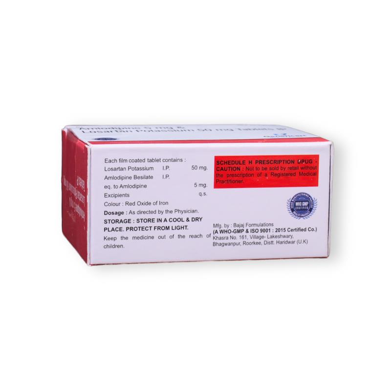 AMLODIPINE 5 MG + LOSARTAN 50 MG - Genericart Products