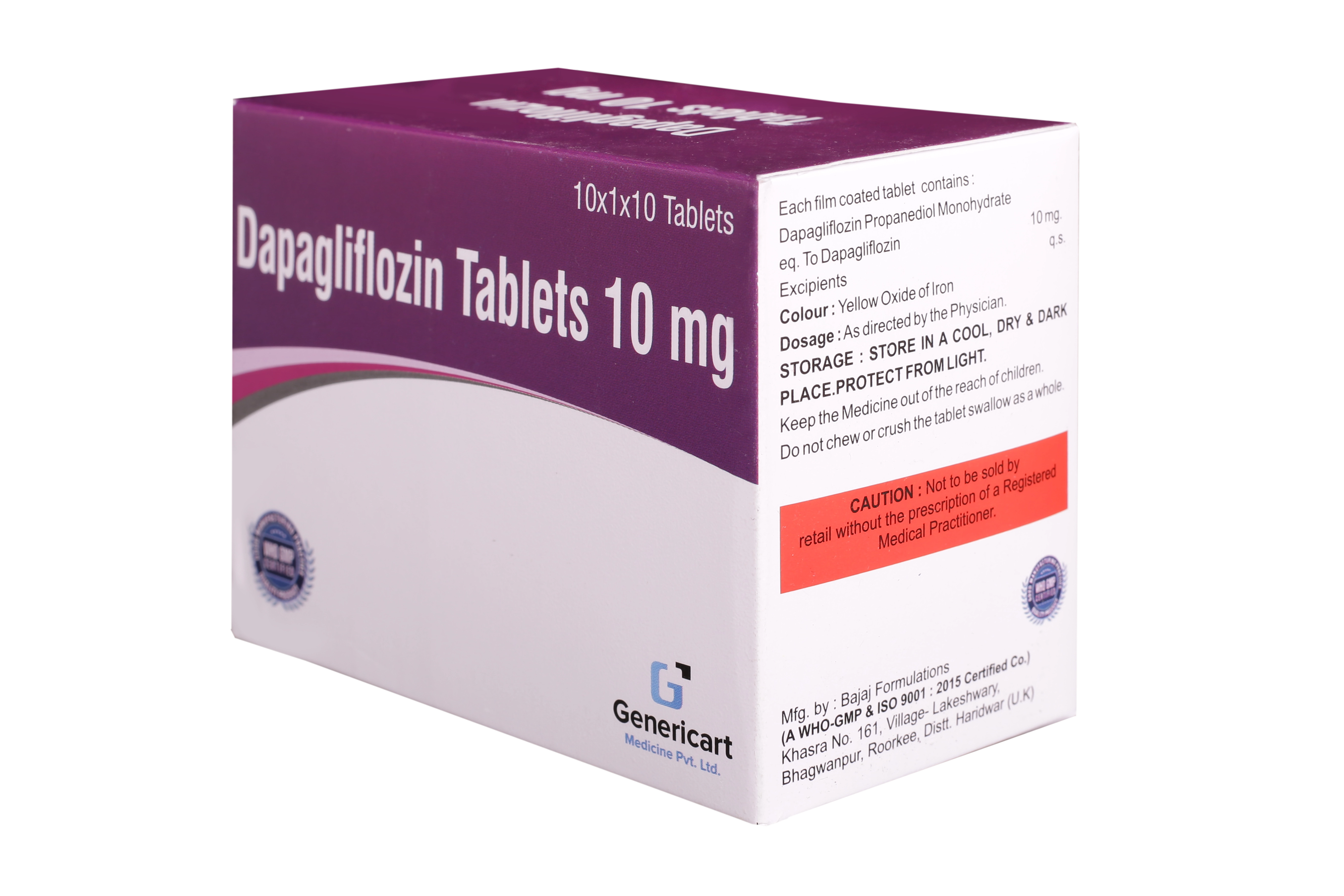 DAPAGLIFLOZIN 10 MG - Genericart Products