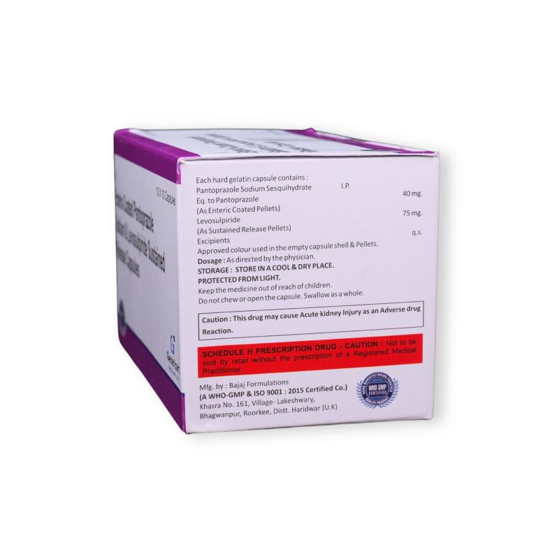 PANTOPRAZOLE 40 + LEVOSULPIRIDE 75 MG SR - Genericart Products