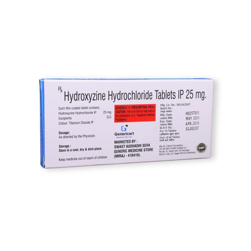 HYDROXYZINE 25 MG - Genericart Products