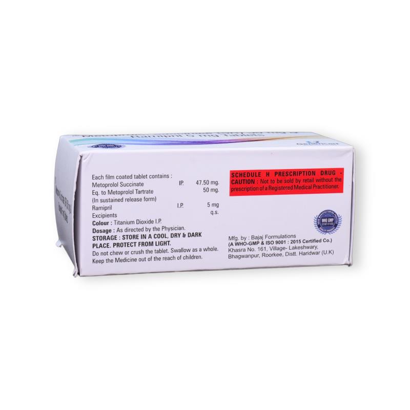 METOPROLOL SUCCINATE (SR) 50 MG + RAMIPRIL 5 MG - Genericart Products