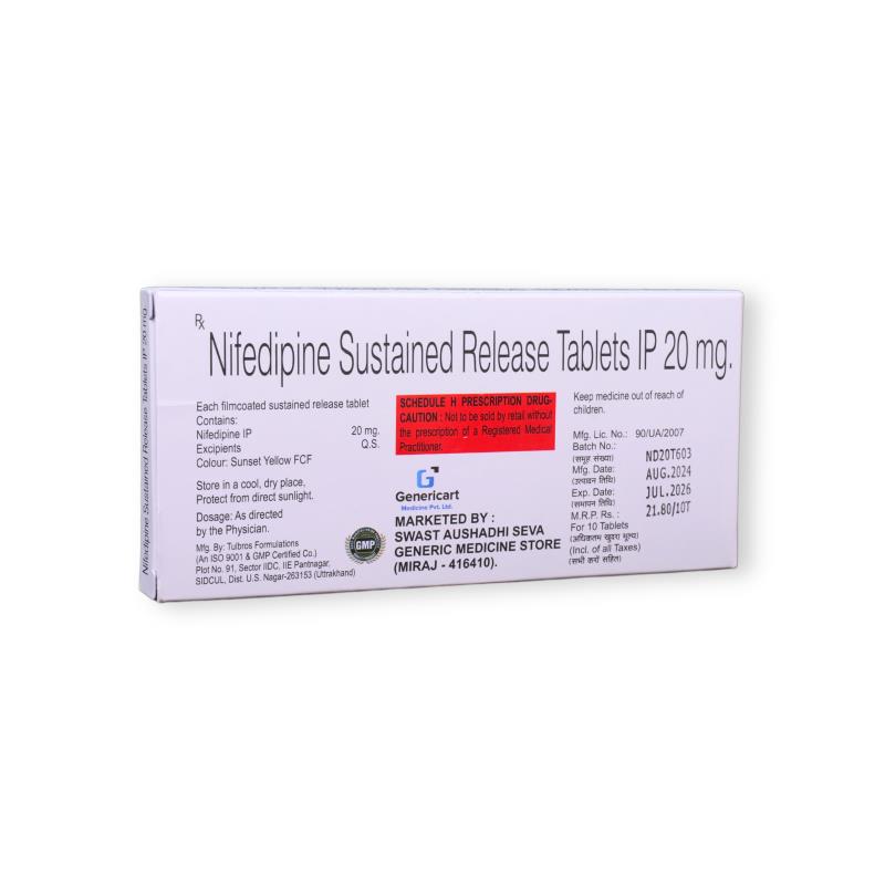 NIFEDIPINE SR 20 MG - Genericart Products