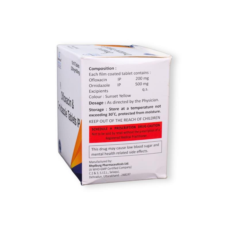 OFLOXACIN 200 MG + ORNIDAZOLE 500 MG - Genericart Products