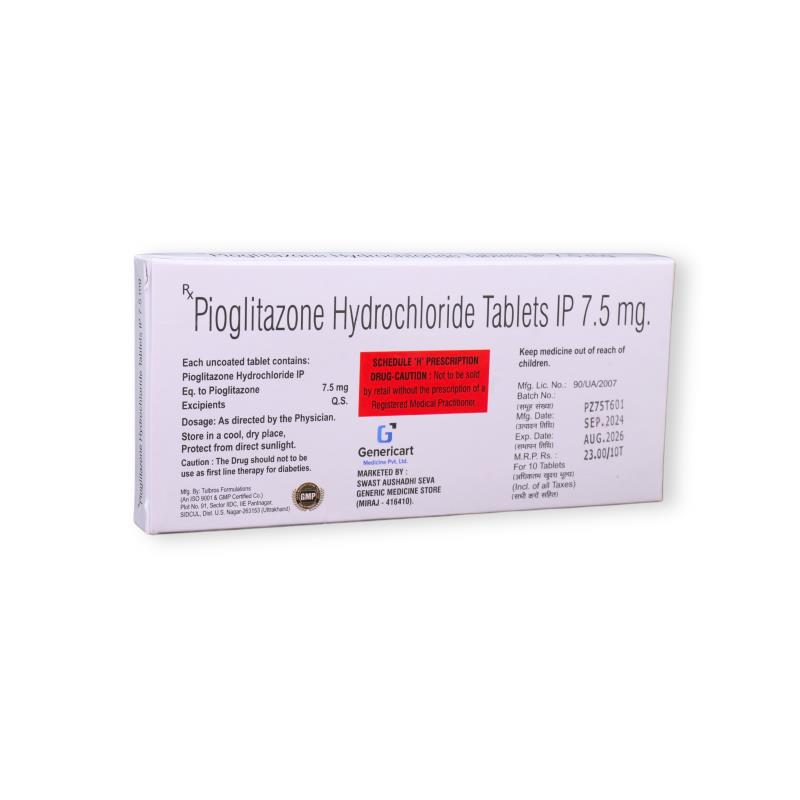 PIOGLITAZONE  7.5 MG - Genericart Products