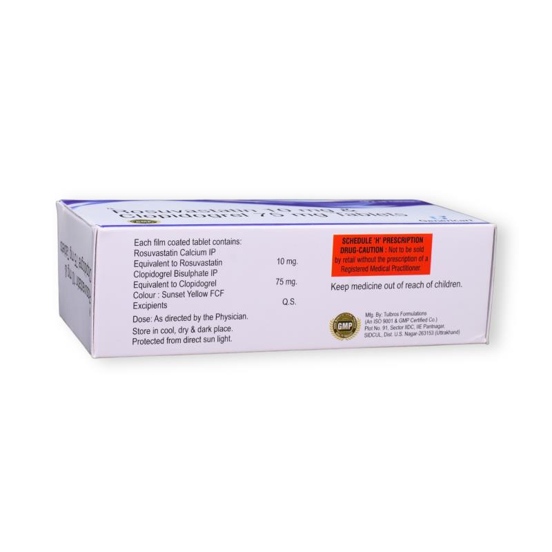 ROSUVASTATIN 10 MG + CLOPIDOGREL 75 MG - Genericart Products