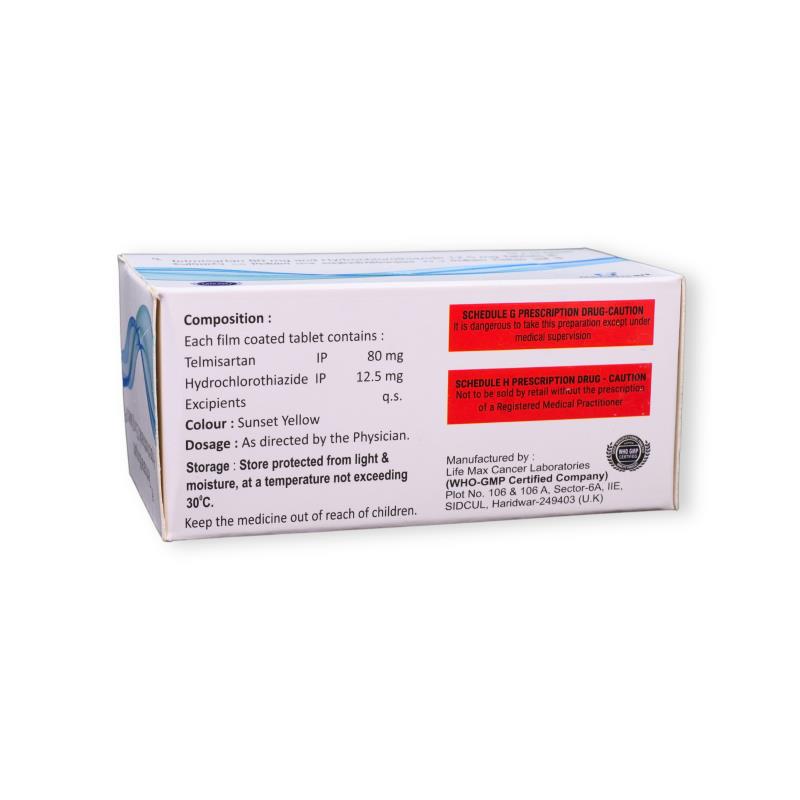 TELMISARTAN 80 MG + HYDROCHLOROTHIAZIDE 12.5 MG - Genericart Products