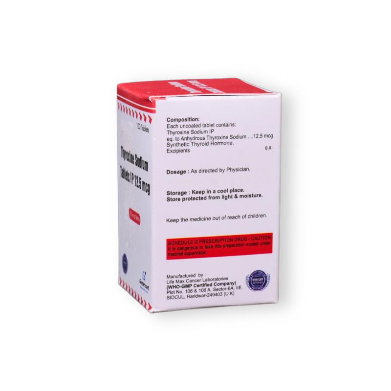 THYROXINE SODIUM 12.5 MCG - Genericart Products