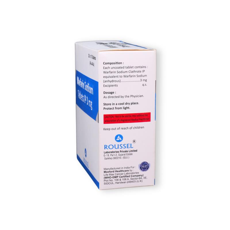 WARFARIN SODIUM 3 MG - Genericart Products