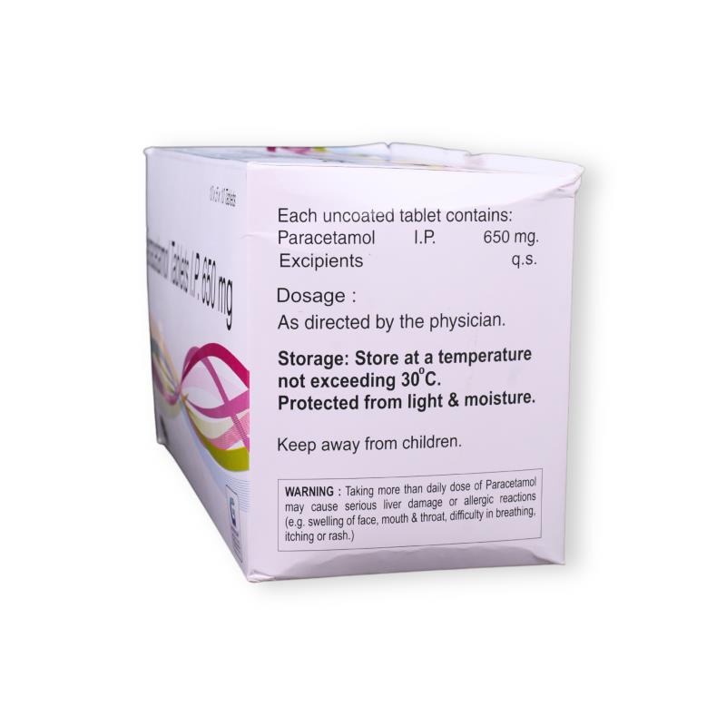 PARACETAMOL 650 MG - Genericart Products