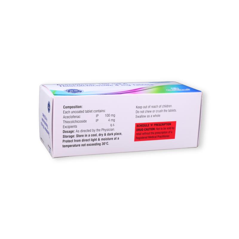 ACECLOFENAC 100 MG + THIOCOLCHICOSIDE  4 MG - Genericart Products