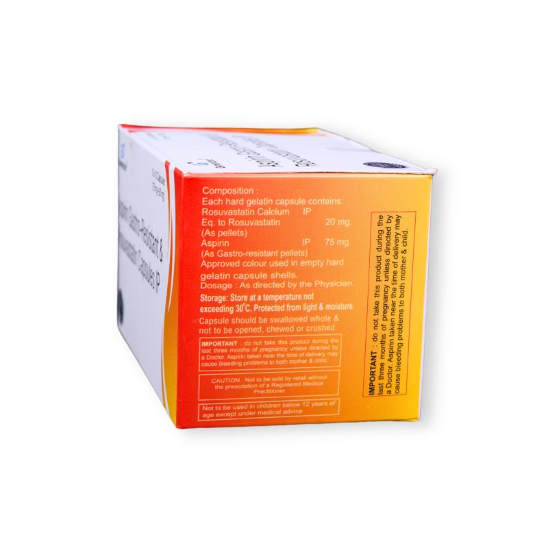 ROSUVASTATIN 20 MG + ASPIRIN 75 MG - Genericart Products