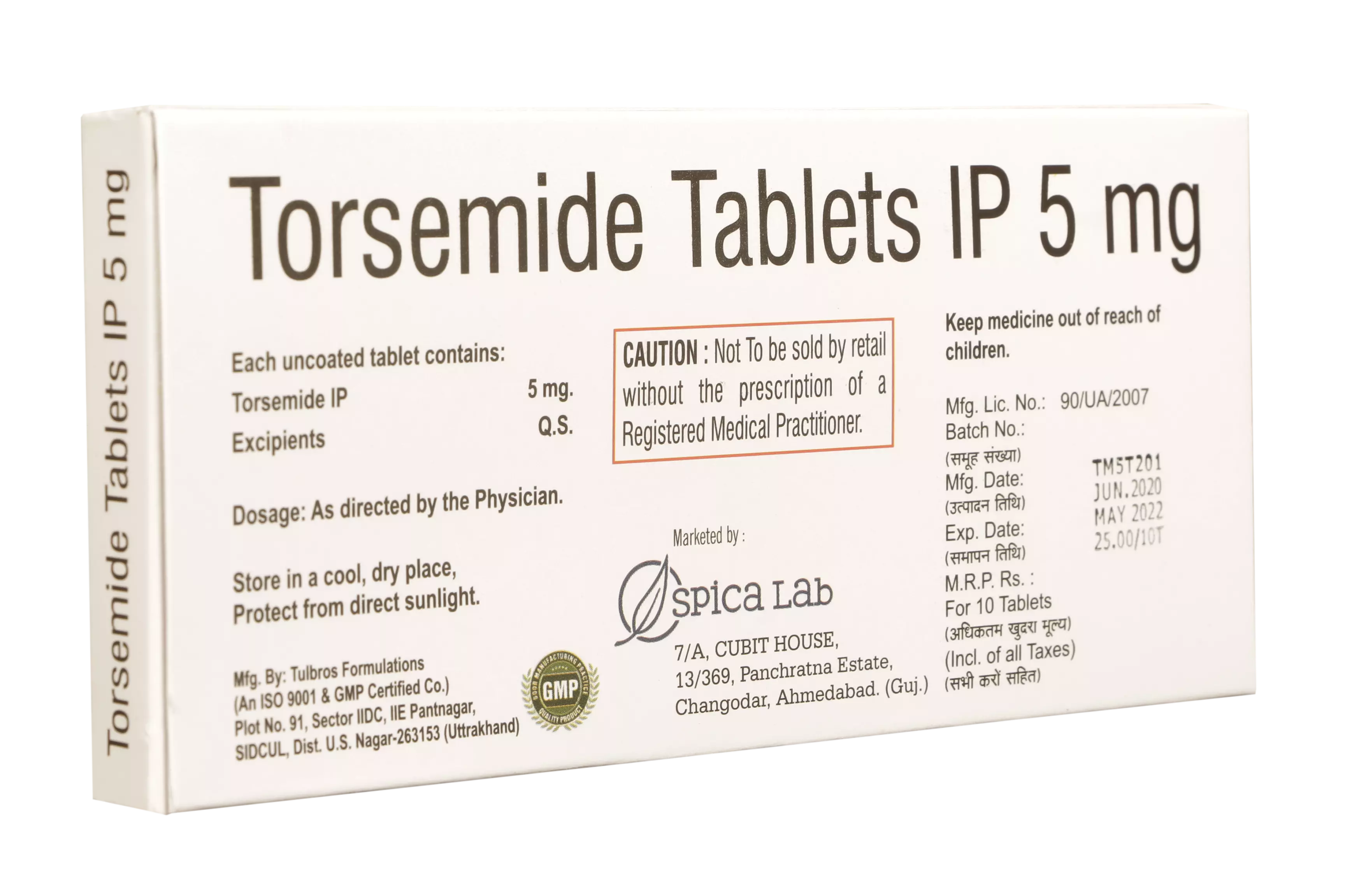 TORSEMIDE 5 MG - Genericart Products