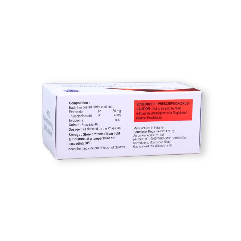 ETORICOXIB 60 MG + THIOCOLCHICOSIDE 4 MG - Genericart Products