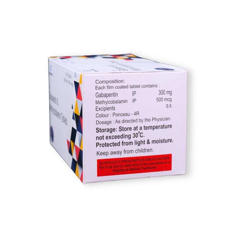 GABAPENTIN 300 MG + METHYLCOBALAMIN 500 MCG - Genericart Products