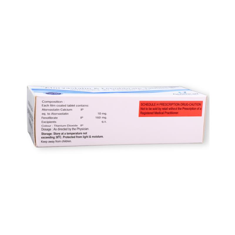 ATORVASTATIN 10MG +FENOFIBRATE 160 MG - Genericart Products