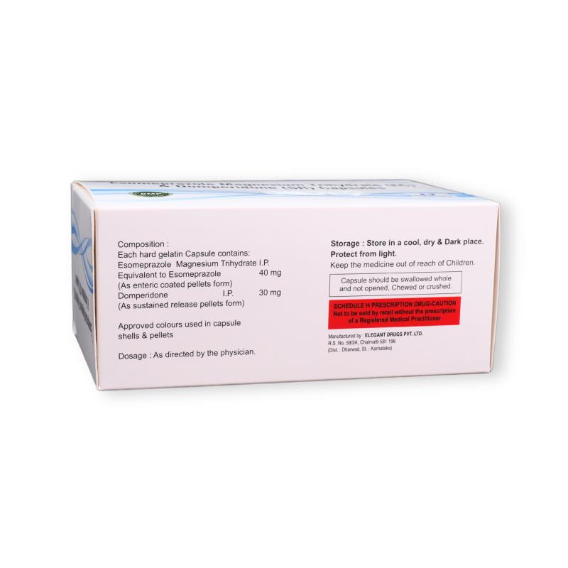 ESOMEPRAZOLE 40 + DOMPERIDONE 30 MG SR - Genericart Products