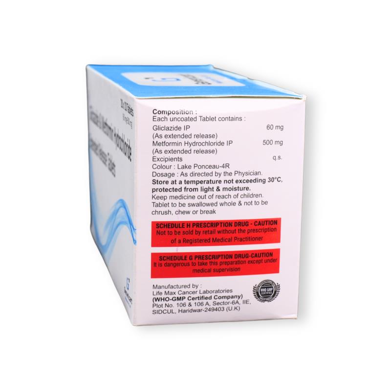 GLICLAZIDE 60 MG + METFORMINE 500 MG (ER ) - Genericart Products