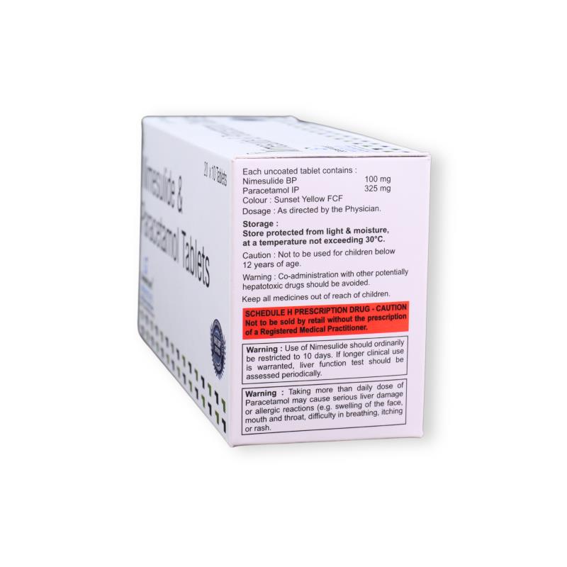 NIMESULIDE 100 MG + PARACETAMOL 325 MG - Genericart Products