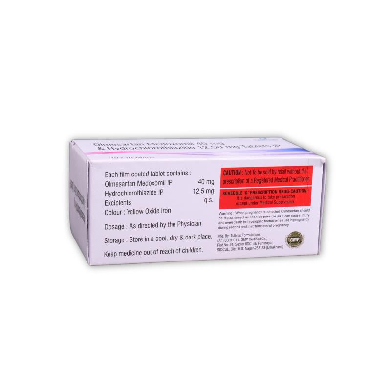 OLMESARTAN MEDOXOMIL 40 MG + HYDROCHLOROTHIAZIDE 12.50 MG - Genericart Products