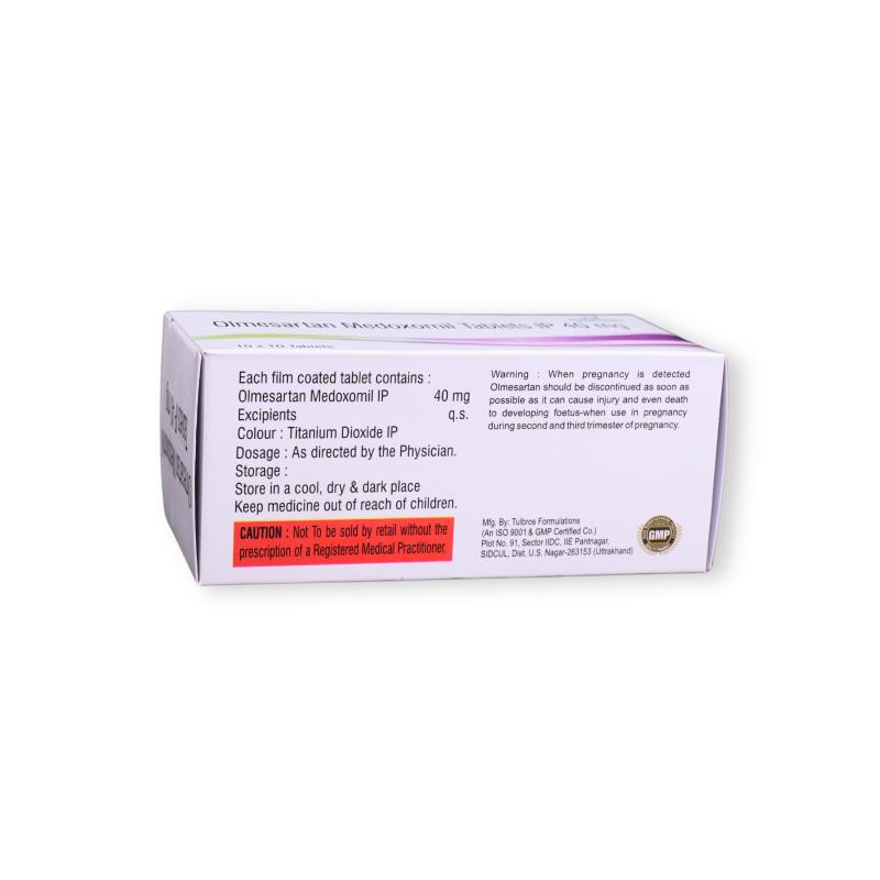 OLMESARTAN MEDOXOMIL 40 MG - Genericart Products