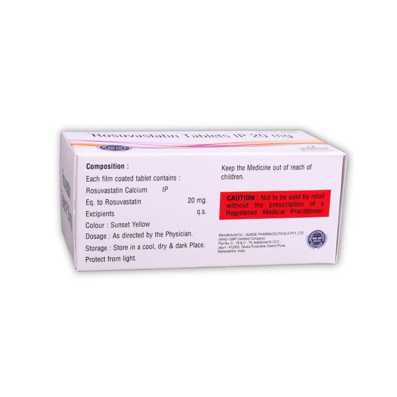 ROSUVASTATIN 20 MG - Genericart Products